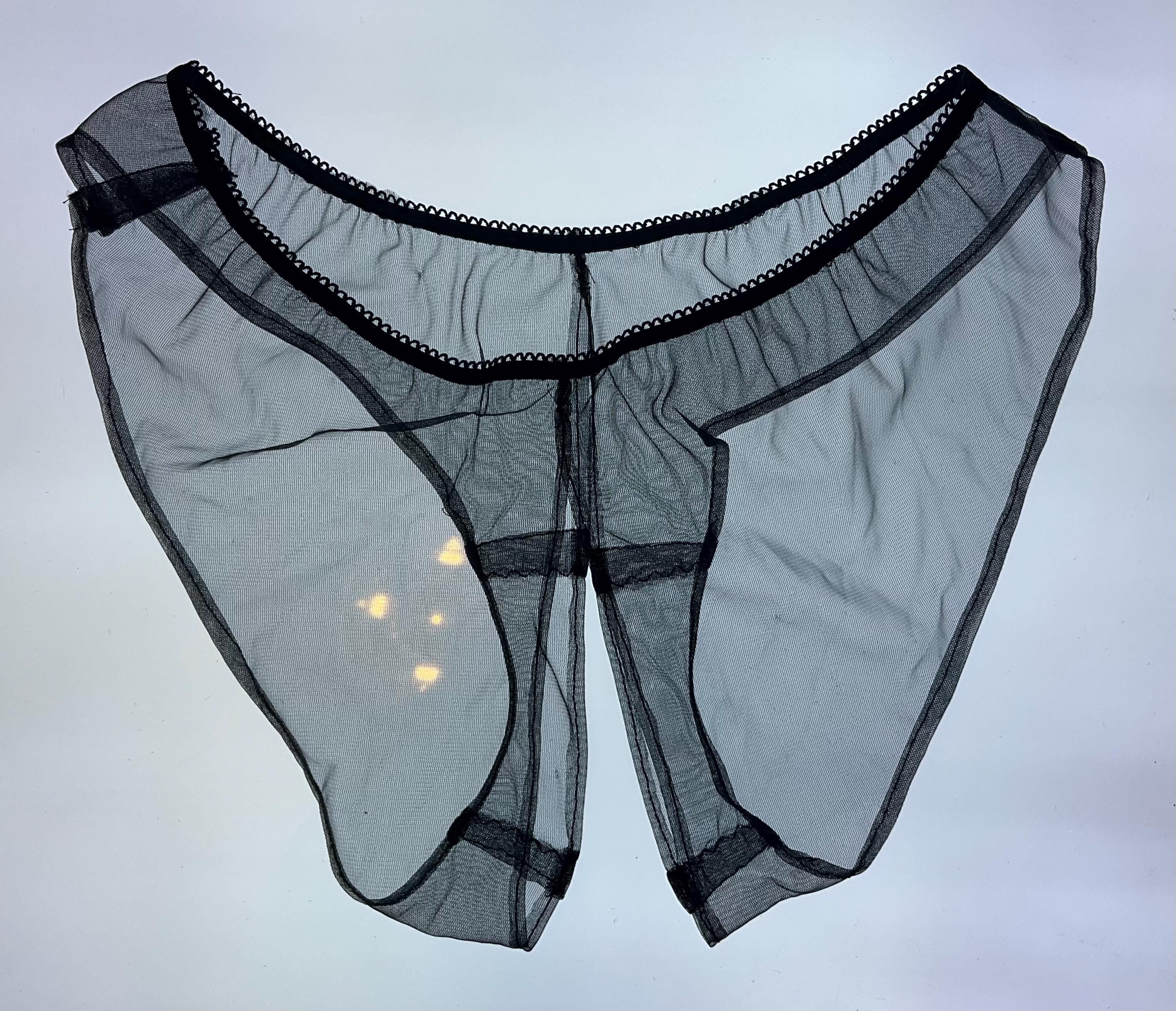 Vintage Style Sheer Nylon Crotchless Panties - Etsy