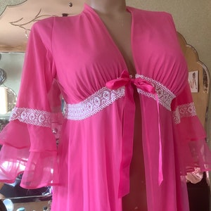 Robe Peignoir de náilon vintage Foster Reid