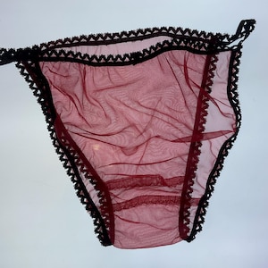 Tanga panties in sheer nylon and colours