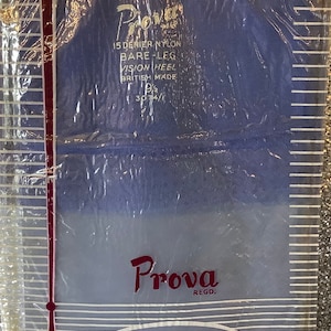 Vintage blue nylon stockings by Prova