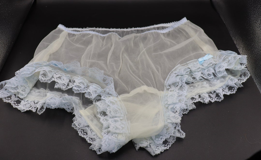 vintage-style-fetish-sheer-nylon-panties-trimmed-with-lace-etsy