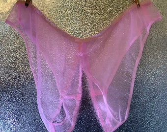 Vintage Style Sheer Nylon Bare Butt Panties | Etsy