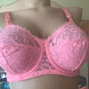 Vanity Fair wired  sheer lace pink bra 34 C