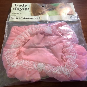 Vintage  nylon shower  cap hair styling Lady Jayne