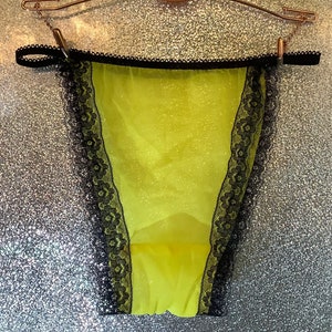Vintage style sheer   nylon tanga panties