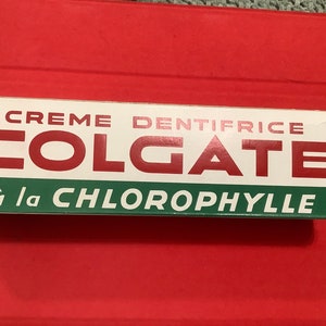 Colgate boxed Chlorophyll Zahnpasta unbenutzt vintage