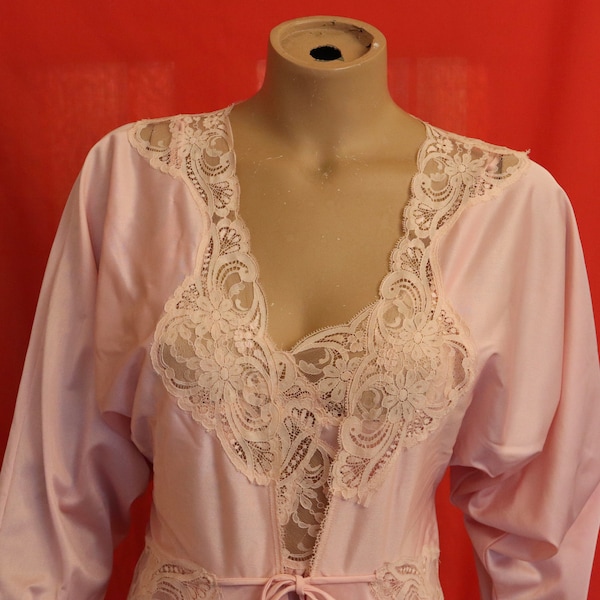 Vintage nylon pink  Peignoir set  Kayser