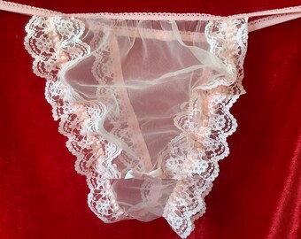 Vintage Style Sheer Nylon String Panties | Etsy