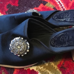 Black  mule slippers