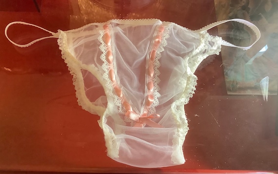 Vintage Style Sheer Nylon String Panties 