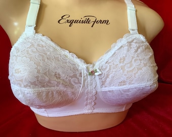 34D 70s Sheer White Floral Lace Nursing Bra – Flying Apple Vintage