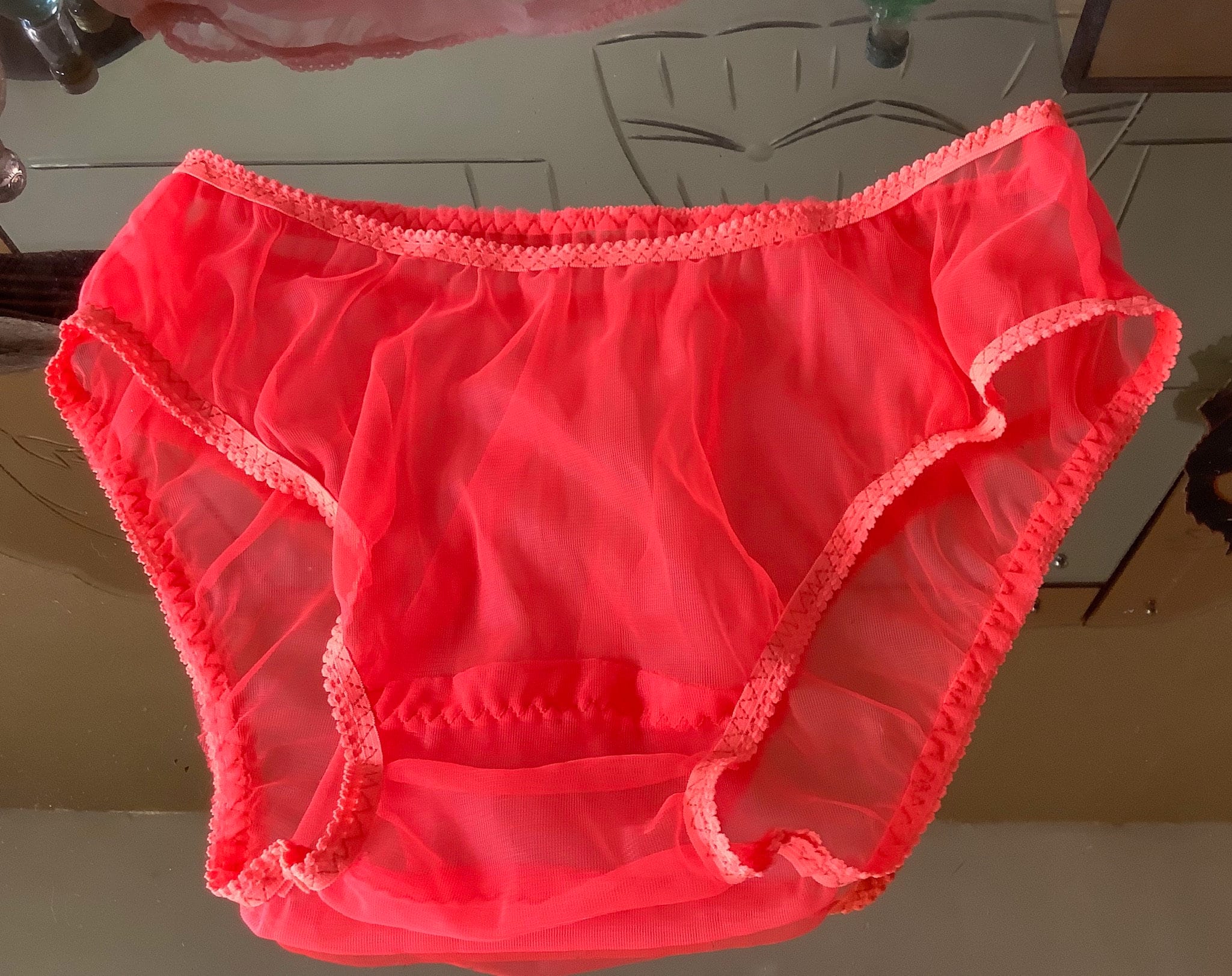 Low price & fast shipping we ship worldwide White Sheer panties Vintage Nylon High Cut Briefs