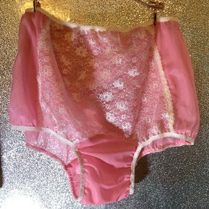 Vintage look retro semi sheer  nylon panties sissy burlesque