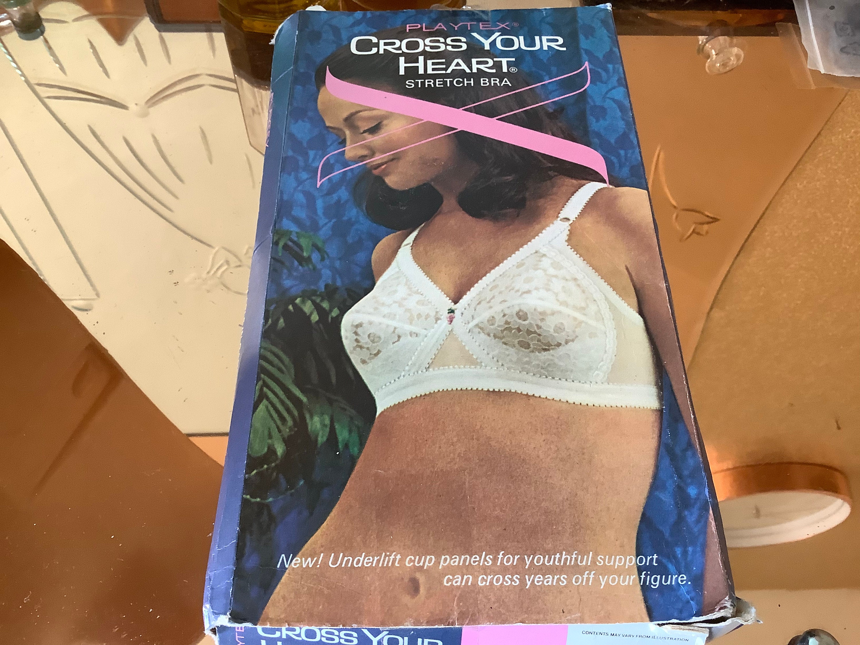 Playtex Cross Your Heart Bra Slightly Sheer Pink Lace Etsy