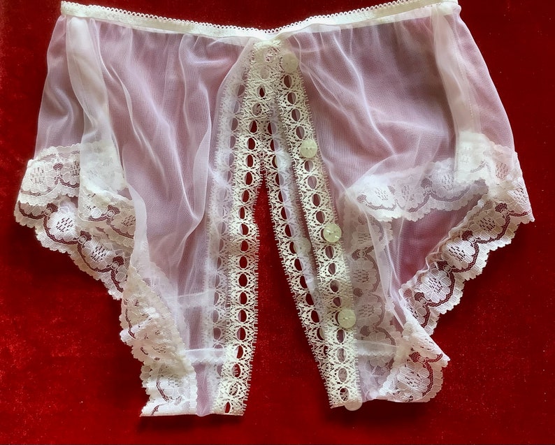 Vintage Style Sheer Nylon Open Crotch Panties - Etsy