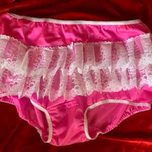 Vintage look nylon  lace panties sissy burlesque