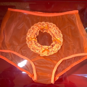 Vintage style sheer   nylon  open  panties