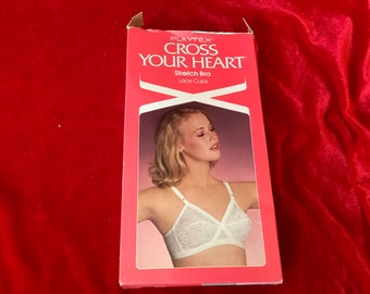 Playtex Cross your heart bra  slightly sheer white lace