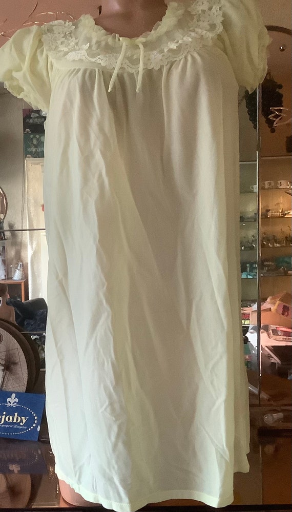 Vintage Yellow Brushed Nylon Nightgown - Etsy