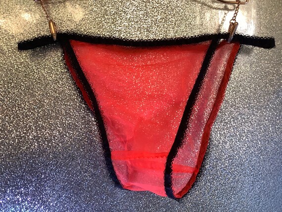 Vintage Style Sheer Nylon Tanga Panties -  Canada