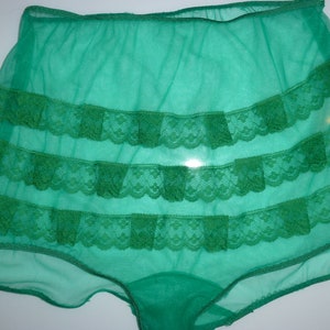 Calcinha de nylon transparente estilo vintage
