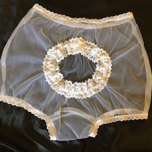 Vintage style sheer   nylon  open  panties