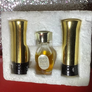 Vintage Rimmel  lipstick and perfume black Opal gift set collectible