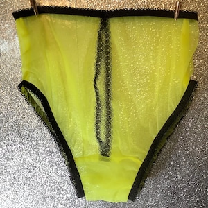 Vintage style sheer   nylon  open front  panties