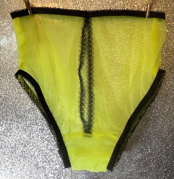 Vintage Style Sheer Nylon Open Front Panties -  Canada