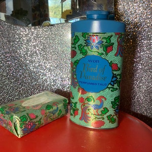 Avon Bird of Paradise talcum powder and soap