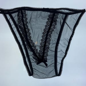 Vintage style sheer   nylon string panties