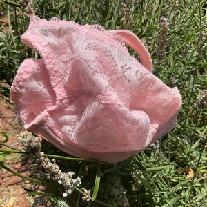 Pink nylon  lace bra  Prova