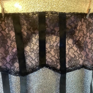 Midcentury Shaping Girdle-garter Belt-white Lace-spandex-new Old