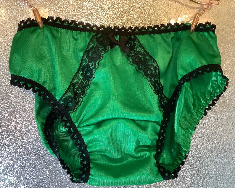Nylon Panties With Lace Trim Etsy
