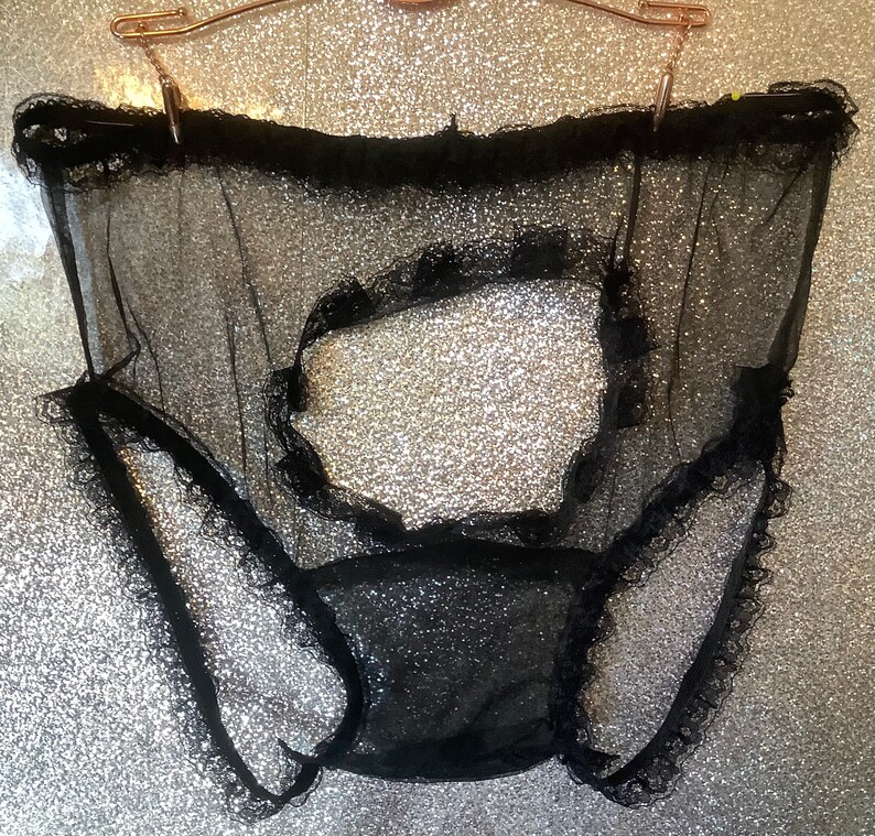 Vintage Style Sheer Nylon Bare Butt Panties Etsy 