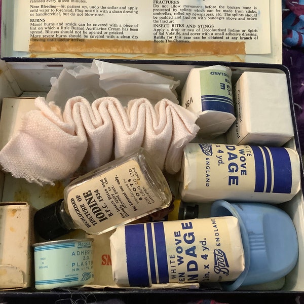 Boots first Aid case with contents
