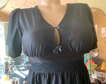 Vintage nylon black nightgown