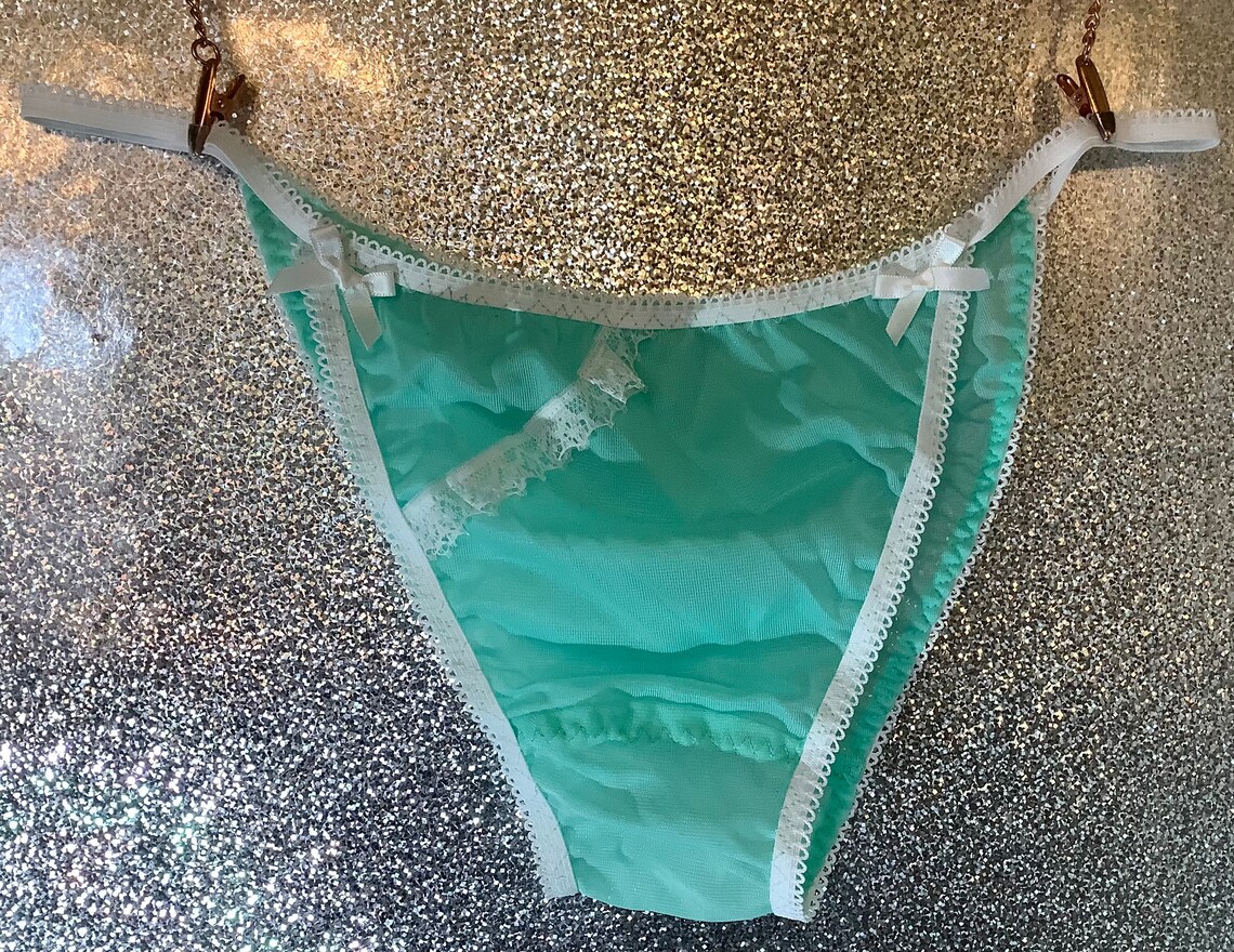 Vintage Look Semi Sheer Nylon Panties Etsy