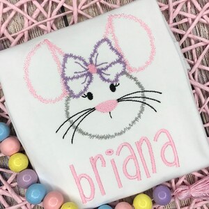 Girls Easter Shirt, Girls Rabbit Shirt, Girls Bunny Shirt , Easter Shirt , Girls Spring Shirt, Embroidered Easter Shirt, Monogram Shirt