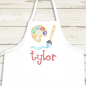 Boys Apron, Art Apron, Kids Art Apron, Kids Personalized Apron ,Painting Apron, Drawing Apron, Paint Party Apron