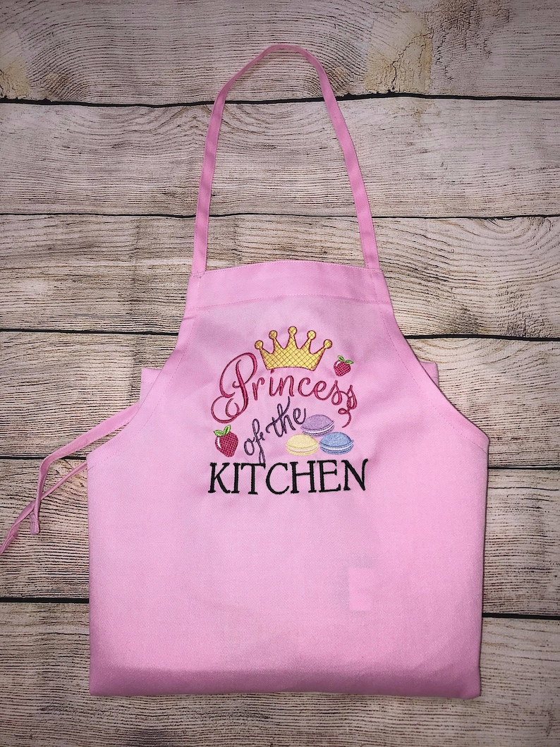 Girls Apron Baking Apron Kds Chef Kids Personalized Apron Etsy