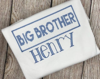 Boys Big Brother Shirt, Brother shirt, Boys Brother Shirt, Big Brother Shirt , Little brother Shirt , Smocked Shirt, Faux Smock Shirt