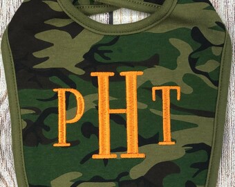 Boys Camo  Baby Bib,  Sibling Gift, Baby Gift , Personalized Bib , Monogram Bib, Hunting Bib