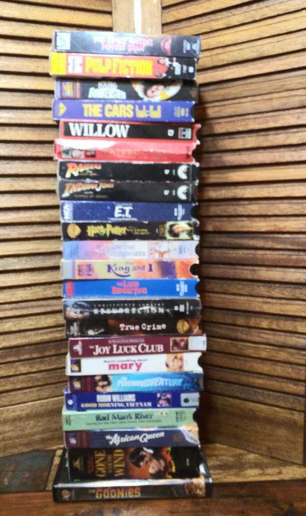 Old/vintage Movies on VHS Tapes VHS Library Watch Them, Decor, Prop, DIY, Projects, Nostalgia