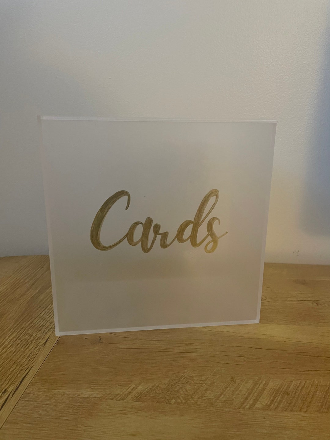 Frosted Acrylic Card Box Etsy