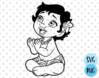 Moana Baby Vector Etsy