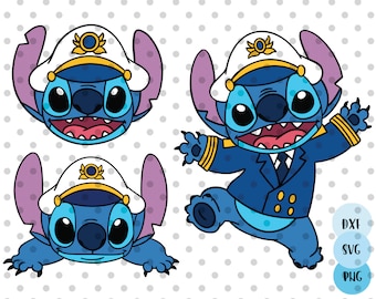 3pcs, Captain Stitch SVG, Cruise svg, captain svg, family cruise svg, Anchor Head svg, cruise door svg, sailor svg