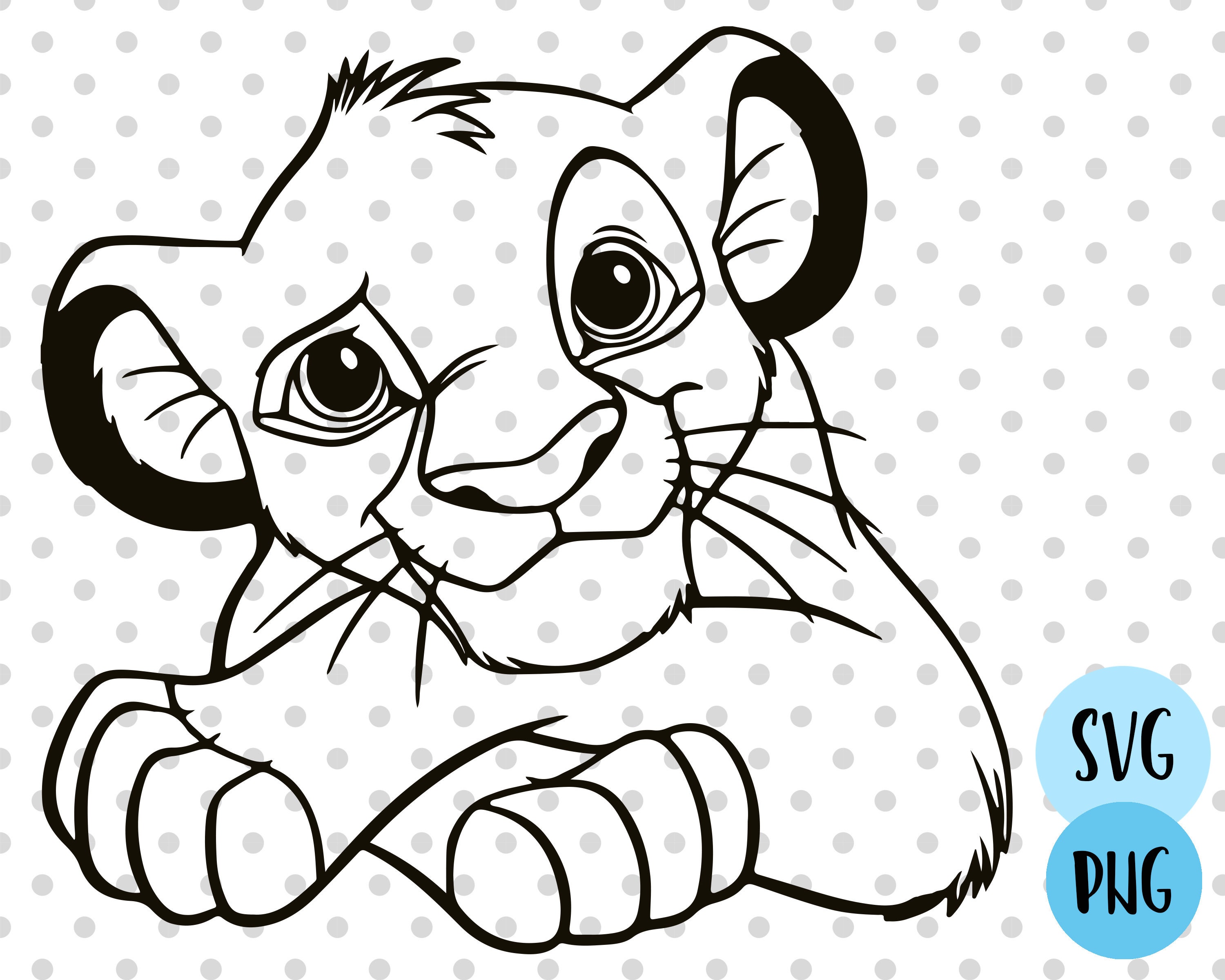 Simba SVG & PNG Clipart Files Lion King svg Simba Cutting | Etsy