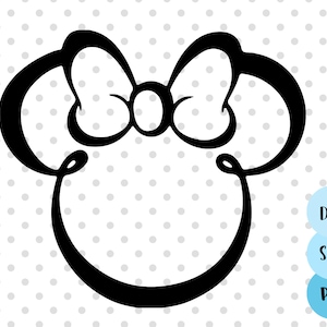 Tête de souris SVG, Arc de souris svg, Silhouette de tête de souris, Voyage en famille svg