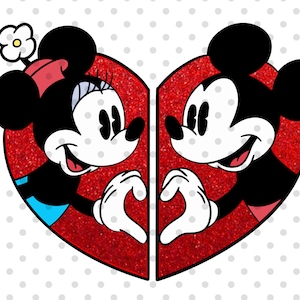 Pareja de ratones Svg, Corazón Svg, Día de San Valentín Svg, Amor svg, San Valentín svg, Taza de ratón svg, Ratón svg